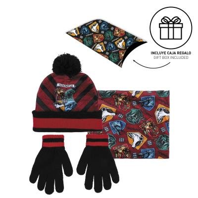 PACK REGALO GORRO CUELLO GUANTES ESCUDOS HARRY POTTER | CERDA REGALO | 1 UNIDAD | 8427934577064 Imagen principal del producto
