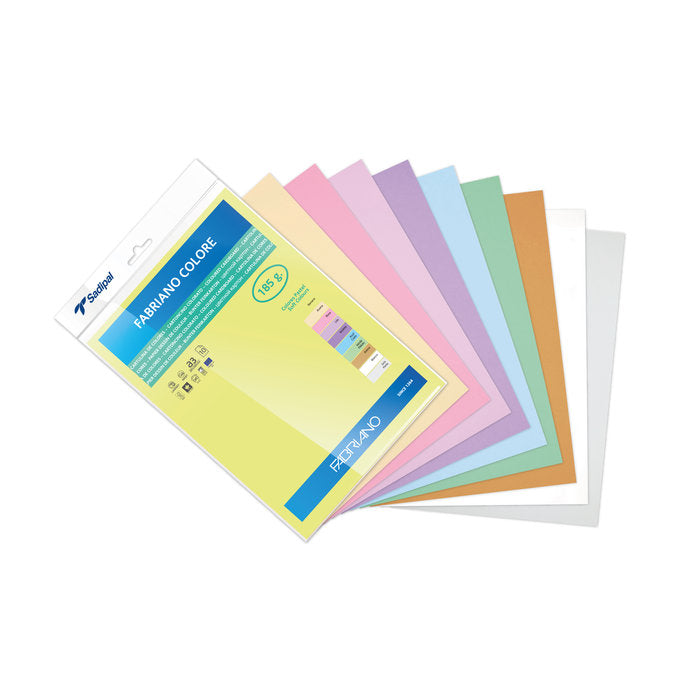 ✅ CARTULINA FABRIANO A3 185G COLORES PASTEL 10 HOJAS