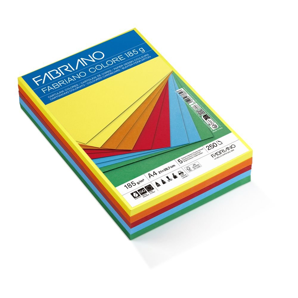 Cartulina A4 Colores Intensos 185 g SADIPAL Pack 50 Hojas
