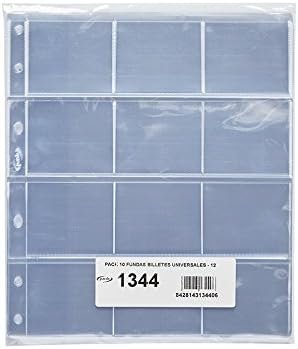 FUNDA 12 DEPARTAMENTO PARA BILLETES | 10 UNIDADES | (PARDO)