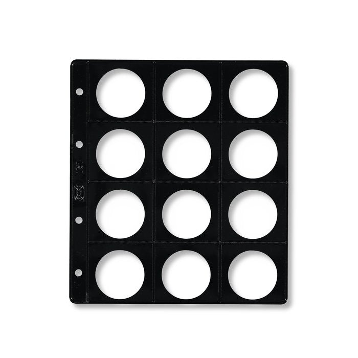 FUNDA MONEDAS 12 ALOJAMIENTOS DIAMETRO DE 42MM | 5 UNIDADES | (PARDO)
