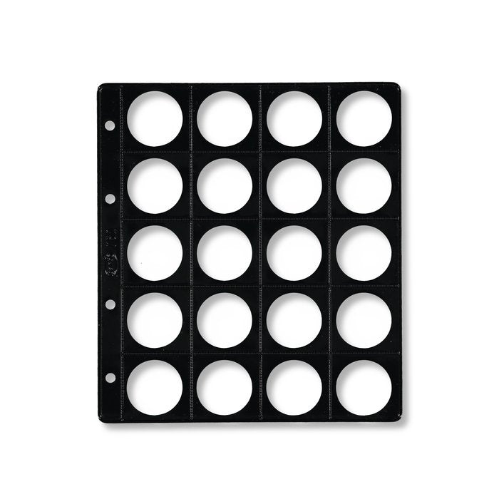 FUNDA MONEDAS 20 ALOJAMIENTOS DIAMETRO DE 33MM | 5 UNIDADES | (PARDO)