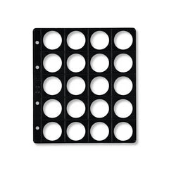 FUNDA MONEDAS 20 ALOJAMIENTOS DIAMETRO DE 33MM | 5 UNIDADES | (PARDO)