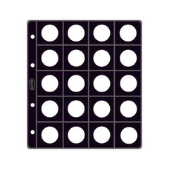 FUNDA MONEDAS 20 ALOJAMIENTOS PARA 2 EUROS DIAMETRO 28MM | 5 UNIDADES | (PARDO)