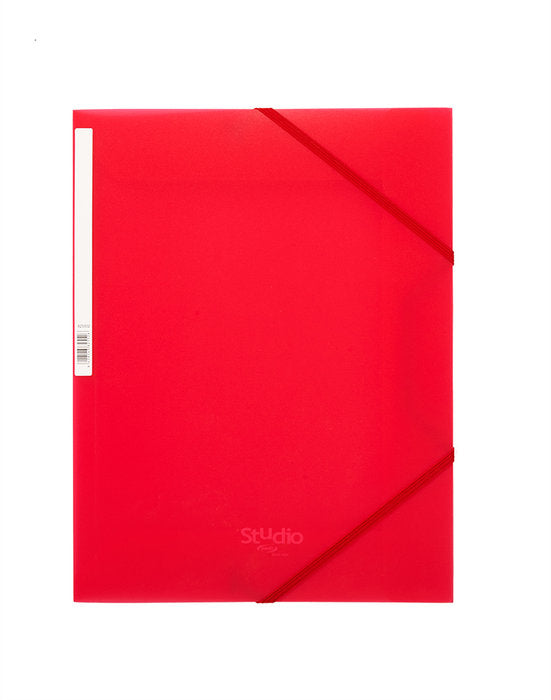 CARPETA PP CON SOLAPAS Y CIERRE GOMA ROJA | 24 UNIDADES | (PARDO) Imagen principal del producto