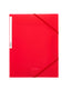 CARPETA PP CON SOLAPAS Y CIERRE GOMA ROJA | 24 UNIDADES | (PARDO)