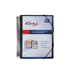 CARPETA A4 ESPIRAL 80 FUNDAS PERSONALIZABLE NEGRA | 1 UNIDADES | (PARDO)
