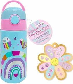 Botella de Agua Rainbow Hot Focus con Tapa Abierta Fácil Marca Hot Focus