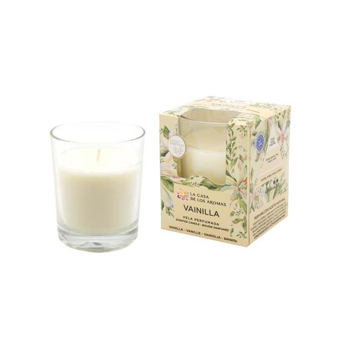 VASO VELA GRANDE 140G VAINILLA | CASA AROMAS/FLOR DE MAYO | ENVASE 6 UDS. UNIDAD | 8428390047818 Imagen principal del producto