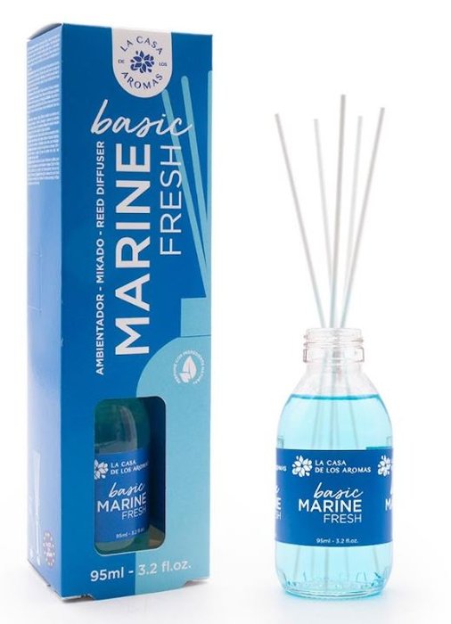 MIKADO BASIC MARINE FRESH 95ML | CASA AROMAS/FLOR DE MAYO | ENVASE 16 UDS. UNIDAD | 8428390050368 Imagen principal del producto