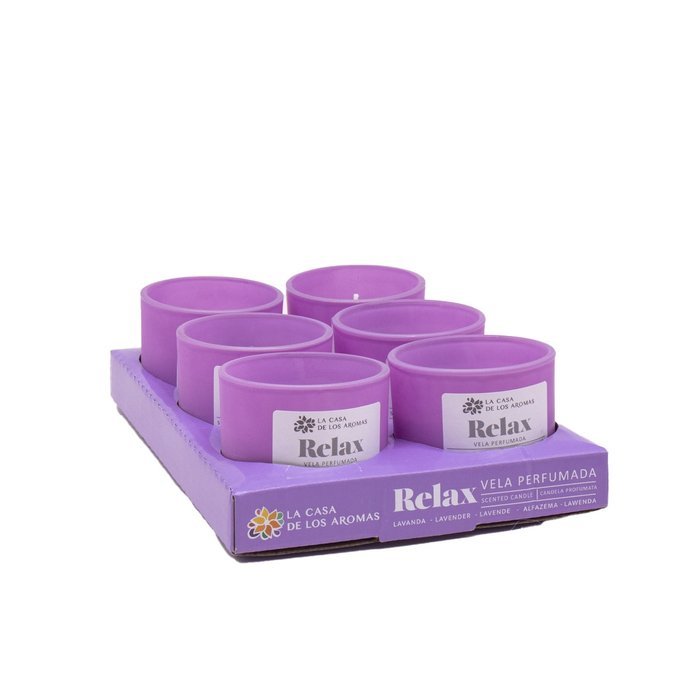 EXPOSITOR 6 VELA PERFUMADA LAVANDA 90G | CASA AROMAS/FLOR DE MAYO | ENVASE 6 UDS. UNIDAD | 8428390061807 Imagen principal del producto