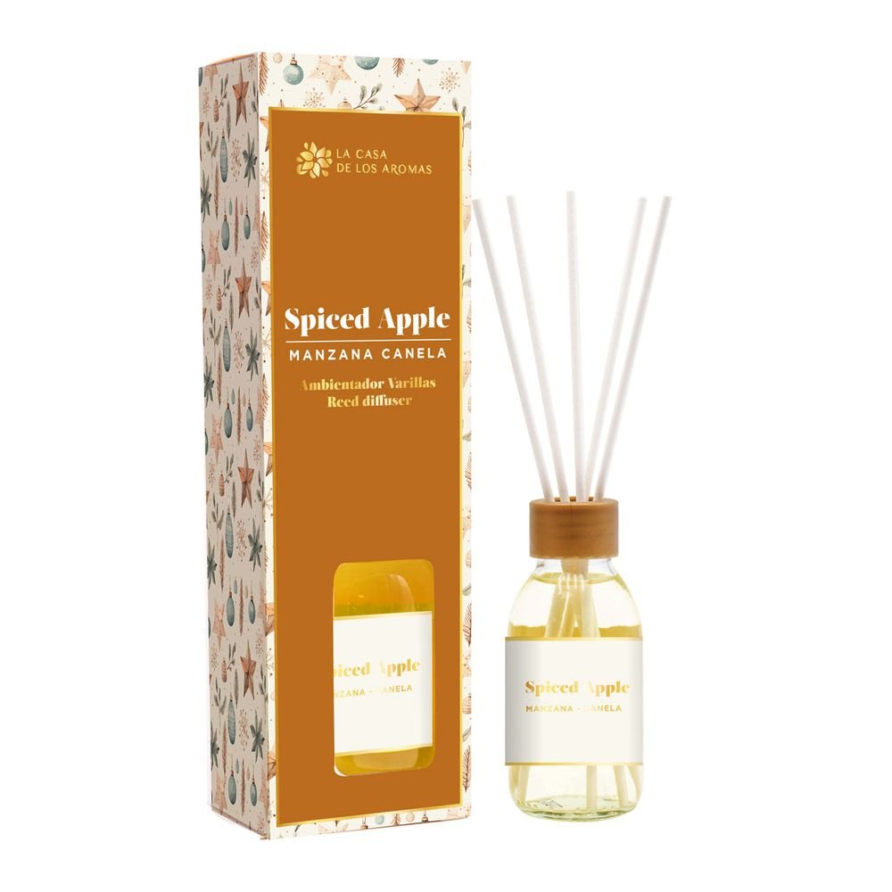 MIKADO NAVIDAD CANELA Y MANZANA 95ML | CASA AROMAS/FLOR DE MAYO | ENVASE 8 UDS. UNIDAD | 8428390062378 Imagen principal del producto