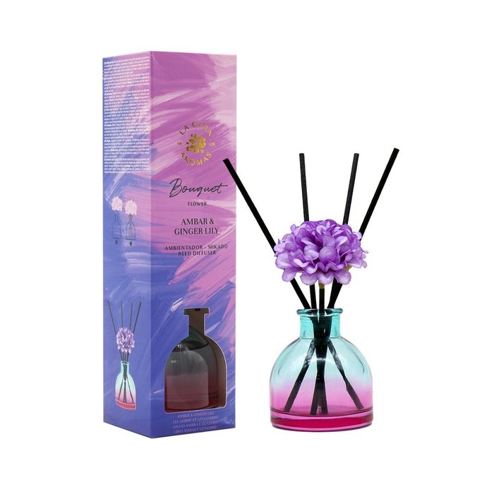 MIKADO BOUQUET FLOWER AMBAR&GINGER LILY 40M | CASA AROMAS/FLOR DE MAYO | ENVASE 12 UDS. UNIDAD | 8428390062491 Imagen principal del producto