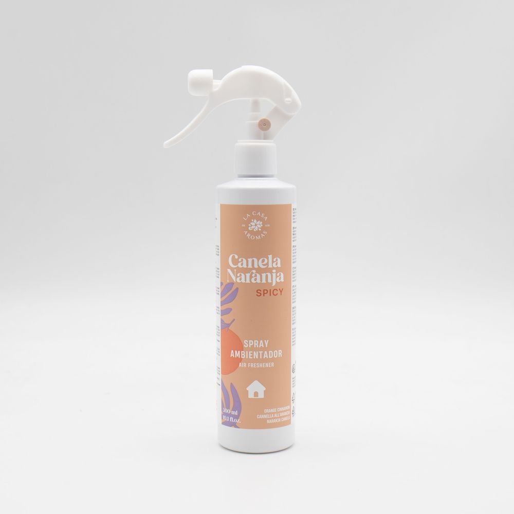 AMBIENTADOR SPRAY HOGAR CANELA NARANJA 300ML | CASA AROMAS/FLOR DE MAYO | ENVASE 8 UDS. UNIDAD | 8428390063894 Imagen principal del producto