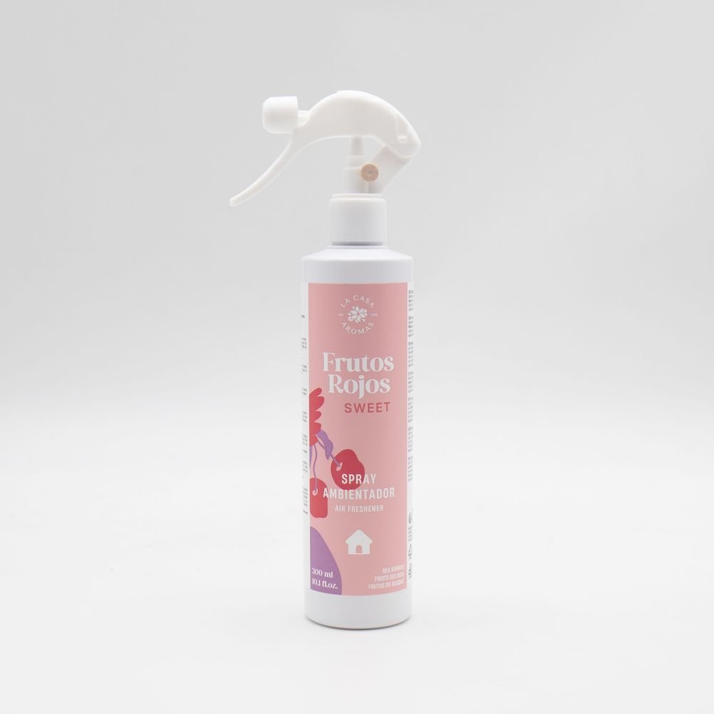 AMBIENTADOR SPRAY HOGAR FRUTOS ROJOS 300ML | CASA AROMAS/FLOR DE MAYO | ENVASE 8 UDS. UNIDAD | 8428390063900 Imagen principal del producto