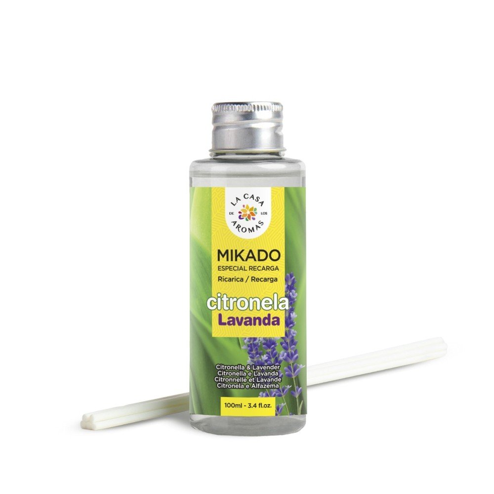 Reposición Mikado Citronela Lavanda 100ml, pack 6 uds.