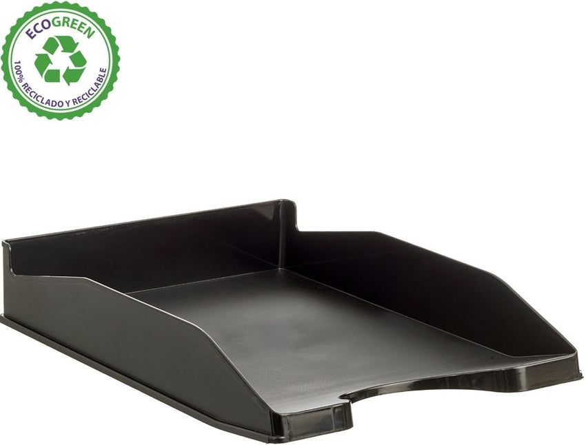C/6 Bandeja Sobremesa Plastico Color Negro 345x255x60mm