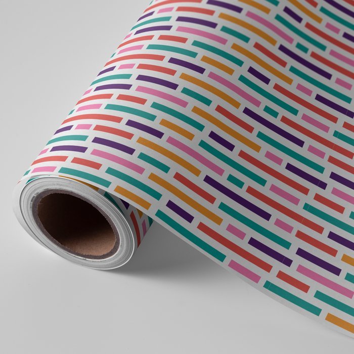 PAPEL REGALO BOBINA 62CM 4K LINEAS COLORES | WONDER WRAPPER | 1 UNIDAD | 8429640000614 Imagen principal del producto