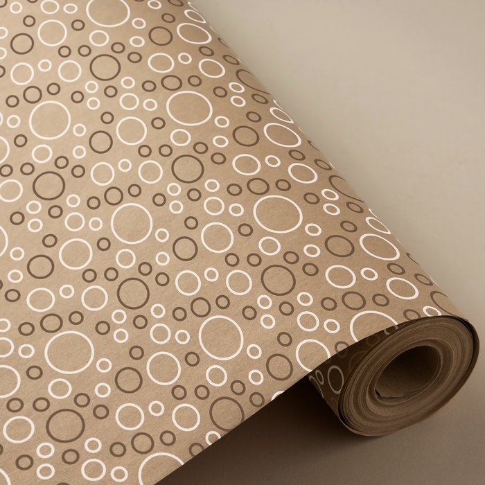 PAPEL REGALO BOBINA 31CM 2K 100% KRAFT RECICLADO BURBUJAS | WONDER WRAPPER | 1 UNIDAD | 8429640000942