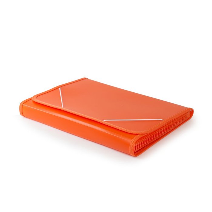 CLASIFICADOR FUELLE A4 CON RIBETE 13 COMPARTIMENTOS NARANJA | 1 UNIDADES | (PRYSE, S,A,)