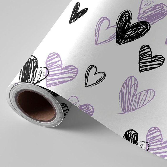 BOBINA REGALO 31CM 2KG CORAZONES LILA | WONDER WRAPPER | 1 UNIDAD | 8429640002175 Imagen principal del producto