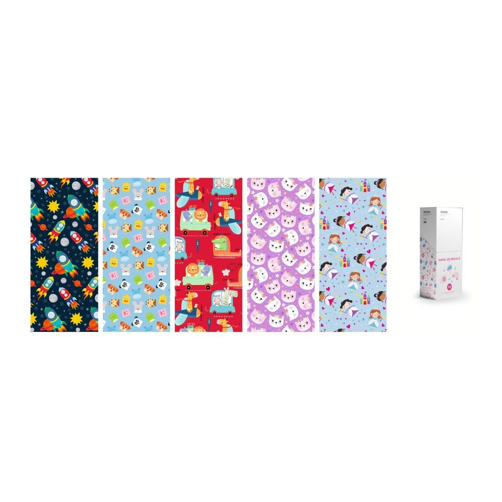 Exp 50 Rollitos de Papel de Regalo Infantil PRYSE Pack 50 unidades Imagen principal del producto