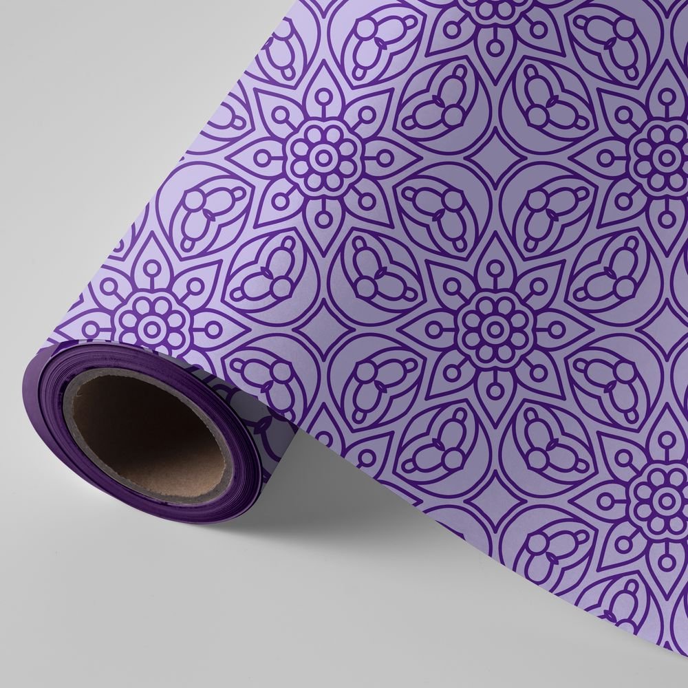 Papel regalo bobina 31cm mandala púrpura Wonder Wrapper