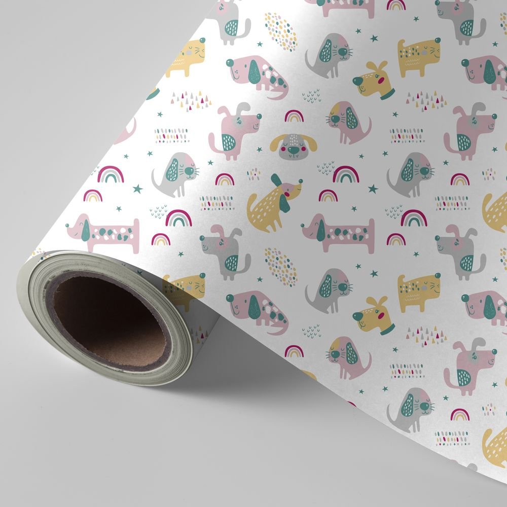 Papel regalo bobina 62 cm infantil perros Wonder Wrapper