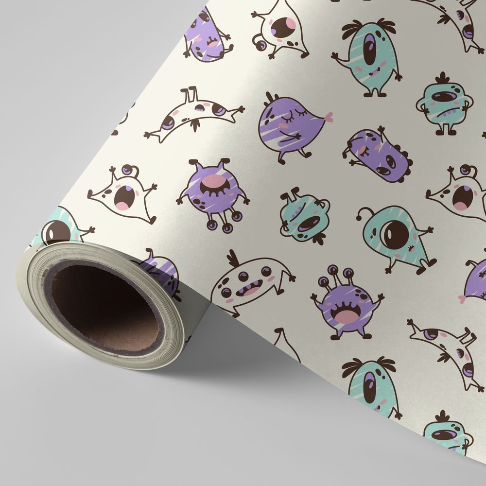 Papel regalo bobina 62 cm 4 kg infantil extraterrestres WONDER WRAPPER