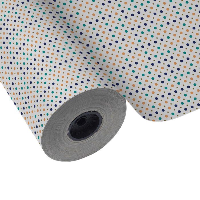 PAPEL REGALO BOBINA 31CM 2K TODO AÑO PUNTOS AZULES | WONDER WRAPPER | 1 UNIDAD | 8429640022050 Imagen principal del producto