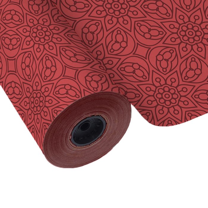 PAPEL REGALO BOBINA 31CM 2K TODO AÑO MANDALA ROJO | WONDER WRAPPER | 1 UNIDAD | 8429640022098