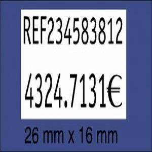 ROLLO ETIQUETAS 26X16 BLANCO REMOVIBLE | 10 UNIDADES | (PRYSE, S,A,) Imagen principal del producto
