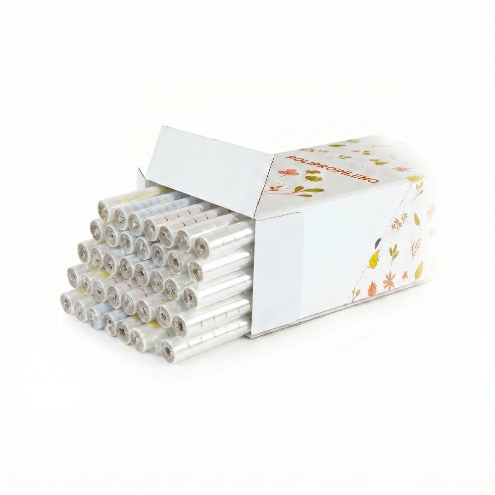 Expositor 72 Rollos Papel Regalo Celofan Decorado Puntitos Wonder Wrapper