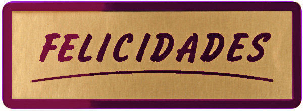 Etiquetas Oro Felicidades Rollo 300U 50x18 WONDER WRAPPER Imagen principal del producto