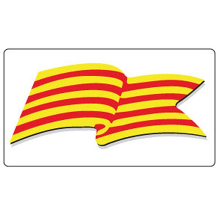 ROLLO 30 ETIQUETAS 45X25 BANDERA CATALANA | 1 UNIDADES | (WONDER WRAPPER)