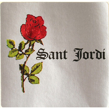 ROLLO 300 ETIQUETAS ROSA SANT JORDI 45X45 | WONDER WRAPPER | 1 UNIDAD | 8429640328527 Imagen principal del producto