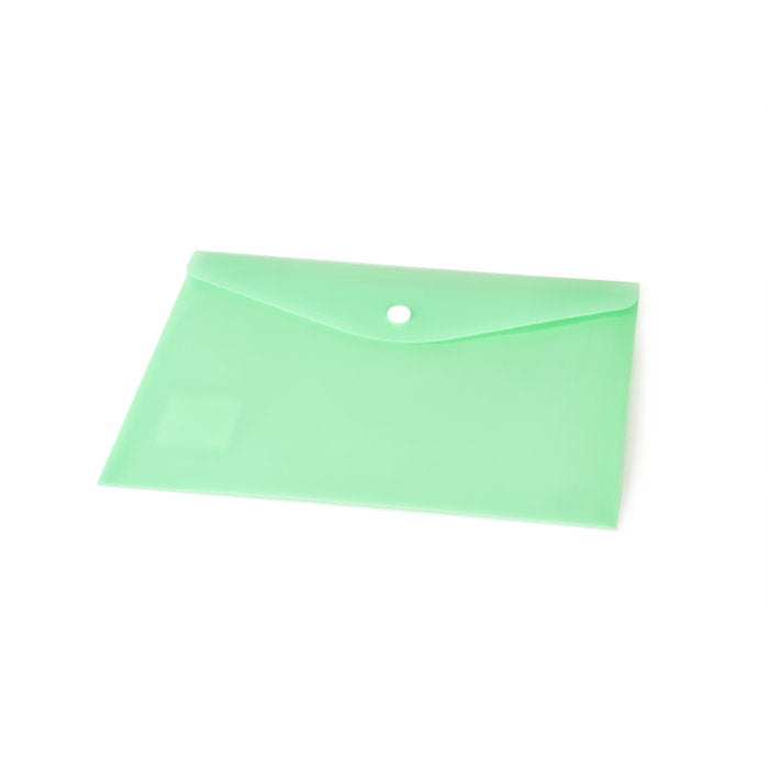 Sobre portadocumentos PP A4 con broche verde pastel PRYSE Imagen principal del producto