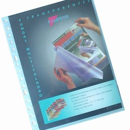 Pack 10 Fundas Multitaladro A4 Twill Azul PRYSE Imagen principal del producto