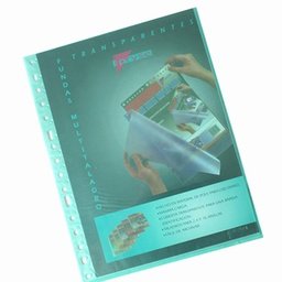 Pack 10 Fundas Multitaladro A4 Twill Verde PRYSE Imagen principal del producto