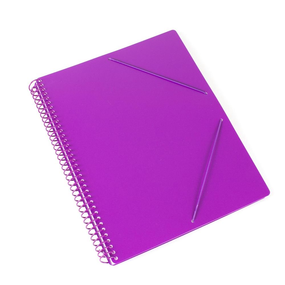 Carpeta Espiral 20 Fundas A4 con Bolsillo Lila Pastel PRYSE