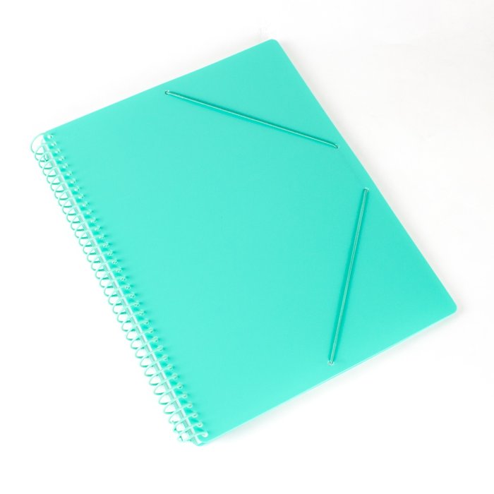 CARPETA ESPIRAL 40 FUNDAS A4 BOLSILLO VERDE PASTEL | 1 UNIDADES | (PRYSE, S,A,) Imagen principal del producto
