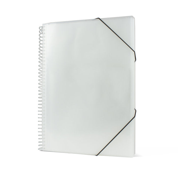 CARPETA ESPIRAL 40 FUNDAS A4 TRANSPARENTE CON BOLSILLO | 1 UNIDADES | (PRYSE, S,A,)