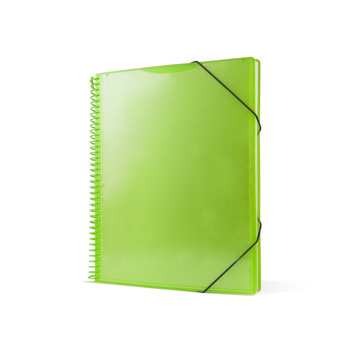 CARPETA ESPIRAL 50 FUNDAS A4 VERDE CON BOLSILLO | 1 UNIDADES | (PRYSE, S,A,) Imagen principal del producto