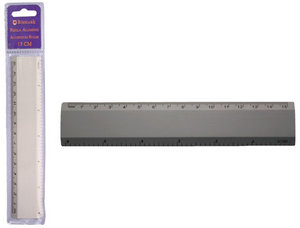 REGLA ALUMINIO 15CM | 40 UNIDADES | (POESSA BISMARK BASICO) Imagen principal del producto