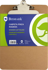 CARPETA MADERA PINZA METALICA BISMARK A4 | 24 UNIDADES | (POESSA BISMARK BASICO)