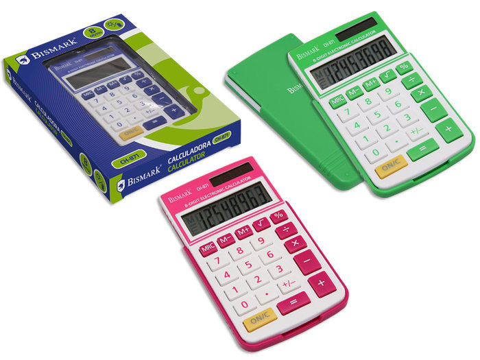 CALCULADORA 8 DIGITOS BISMARK | 1 UNIDADES | (POESSA BISMARK BASICO) Imagen principal del producto