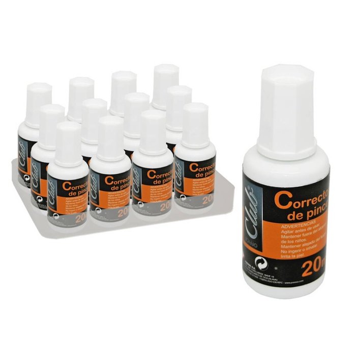 CORRECTOR LIQUIDO PINCEL 20ML OFFICE CLUB | 12 UNIDADES | (INGRAF) Imagen principal del producto