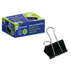 PINZA SUJETAPAPELES 32 MM,PALA ABATIBLE | 144 UNIDADES | (POESSA BISMARK BASICO)