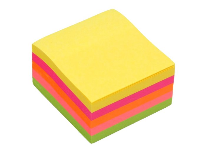 TACO NOTAS ADHESIVAS NEON 76X76MM 450H | 12 UNIDADES | (POESSA BISMARK BASICO) Imagen principal del producto