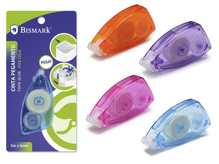 Pegamento en roller 5 m x 6 mm Bismark – Pack 12 unidades Imagen principal del producto